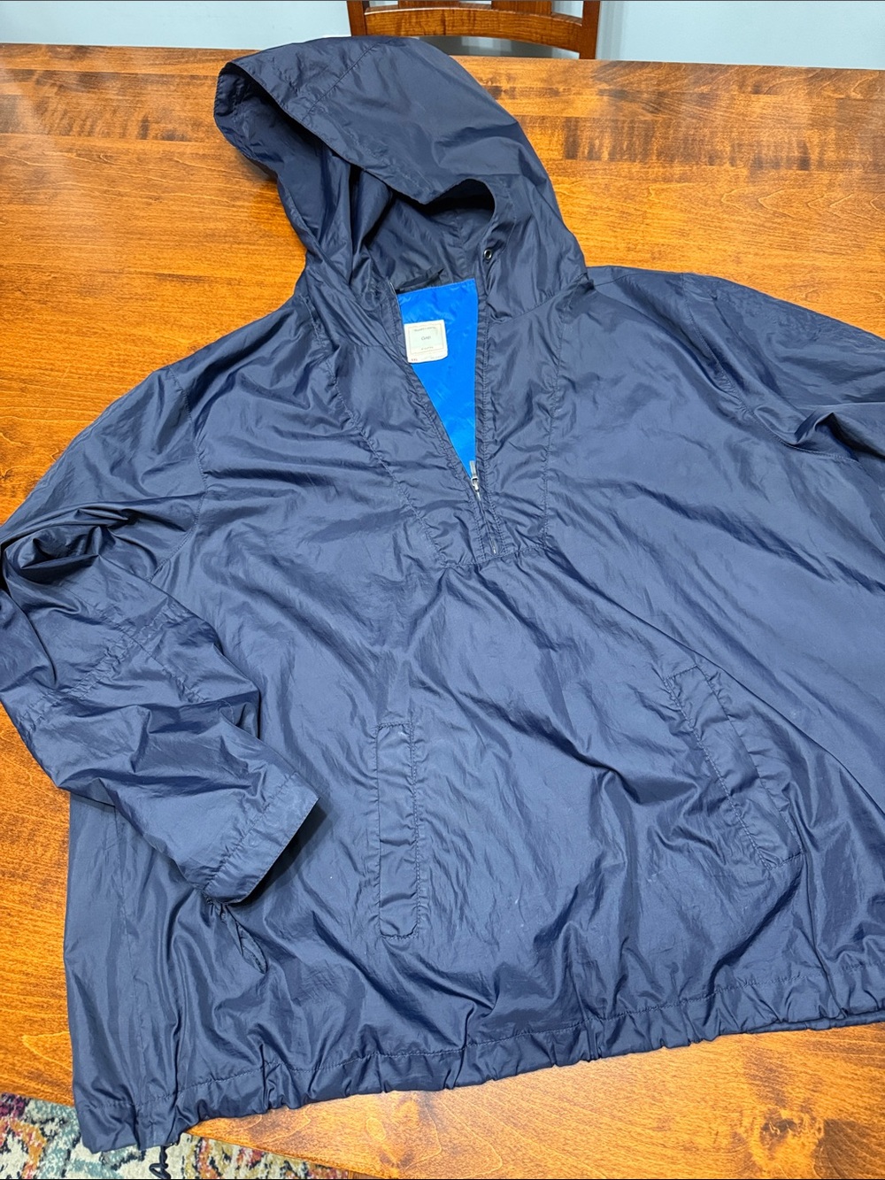 GAP Navy Hooded Pullover Windbreaker